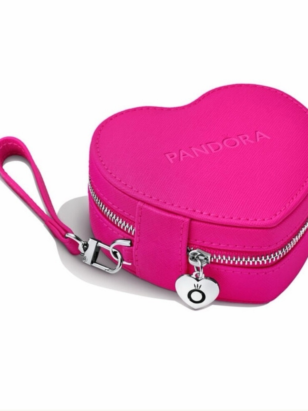 Pandora Heart Jewelry Case Wristlet - Bright Pink